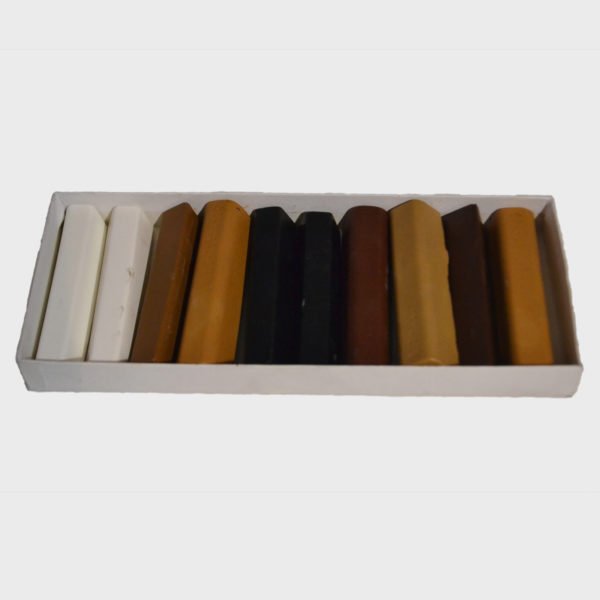 Stecche cera per legno - Colori assortiti- Confezione 10 stecche cera